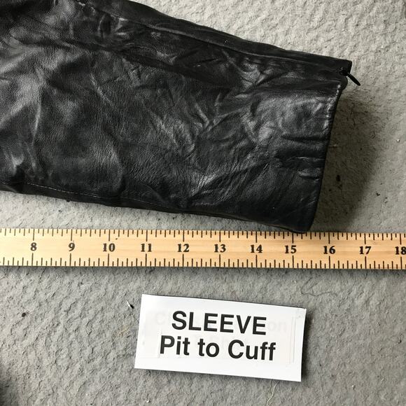 Vintage Pelle Studio Wilsons Lined Collared Jacket Womens Large L Zip Black - Picture 7 of 11